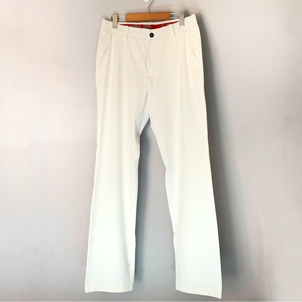 Men's White Under Armour Golf Pants